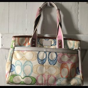 Multicoloured Coach purse